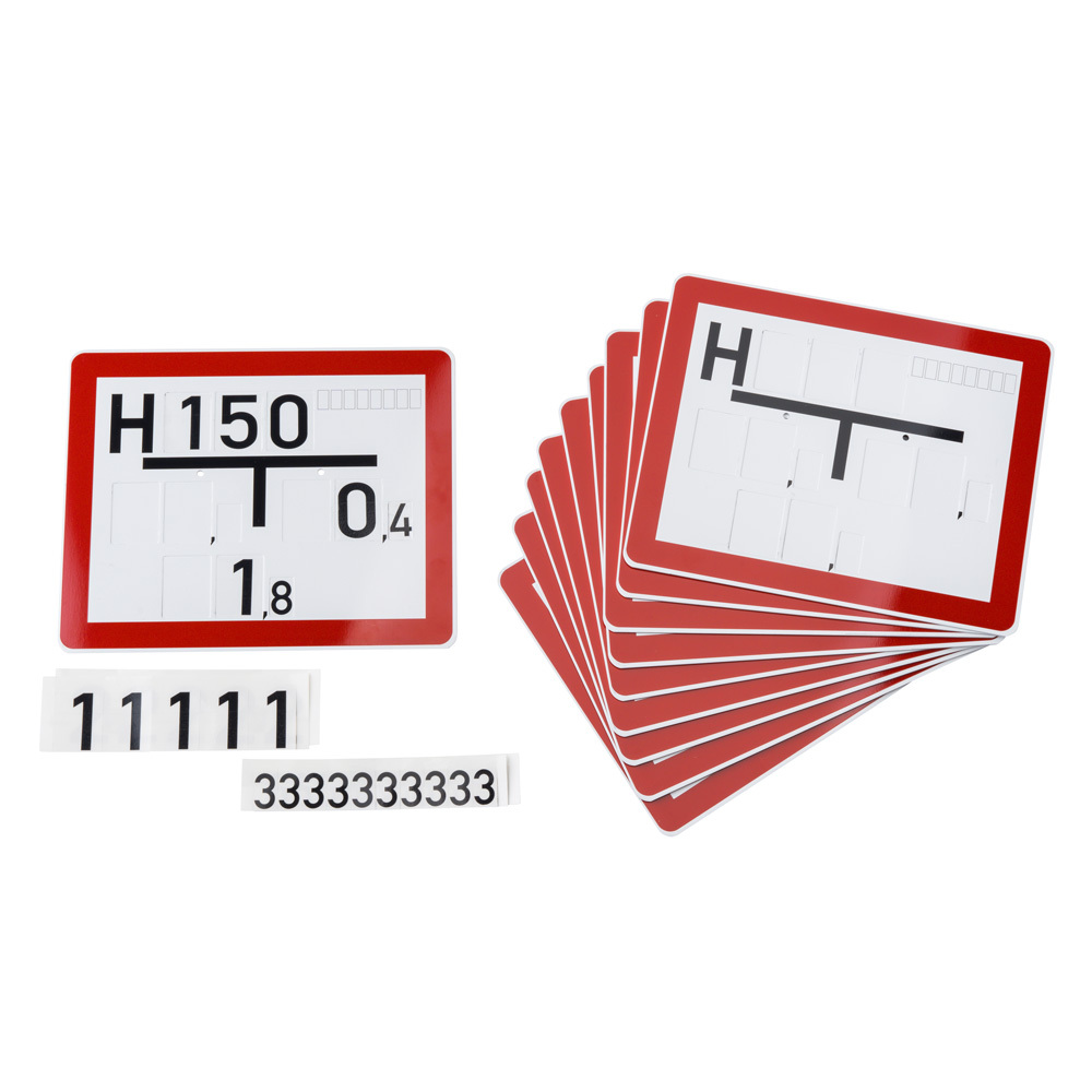 MarkiT Hydrantenschild - Bundle-Paket 10 Schilder + Beschriftung